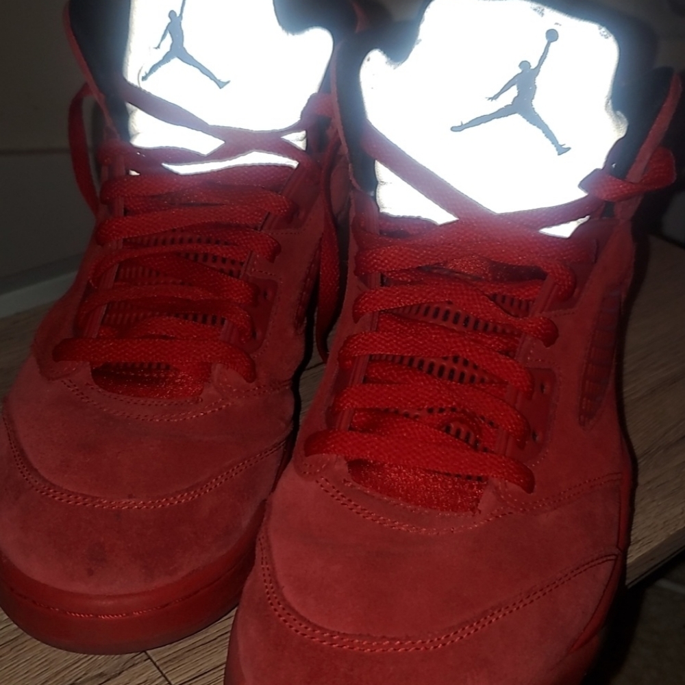 Jordan 5 red suede